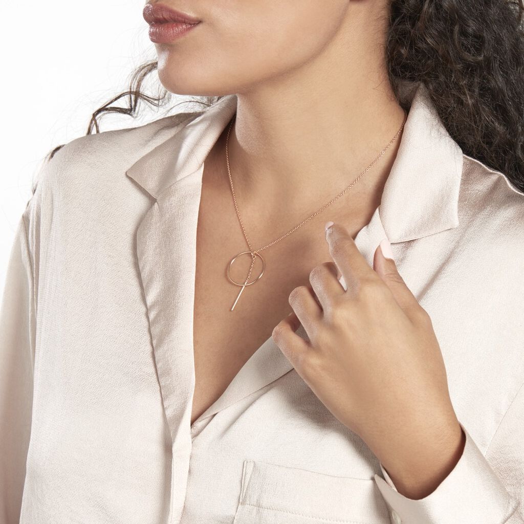 Collier Argent Rose Enissa
