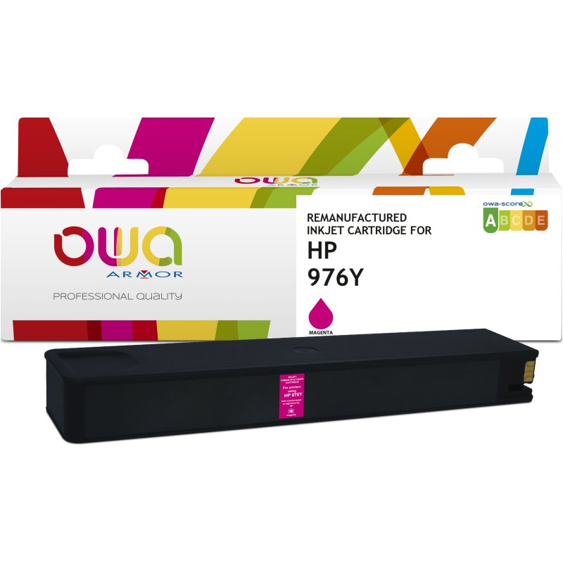 Cartouche d'encre remanufacturée OWA - standard - Magenta - pour HP 976YC