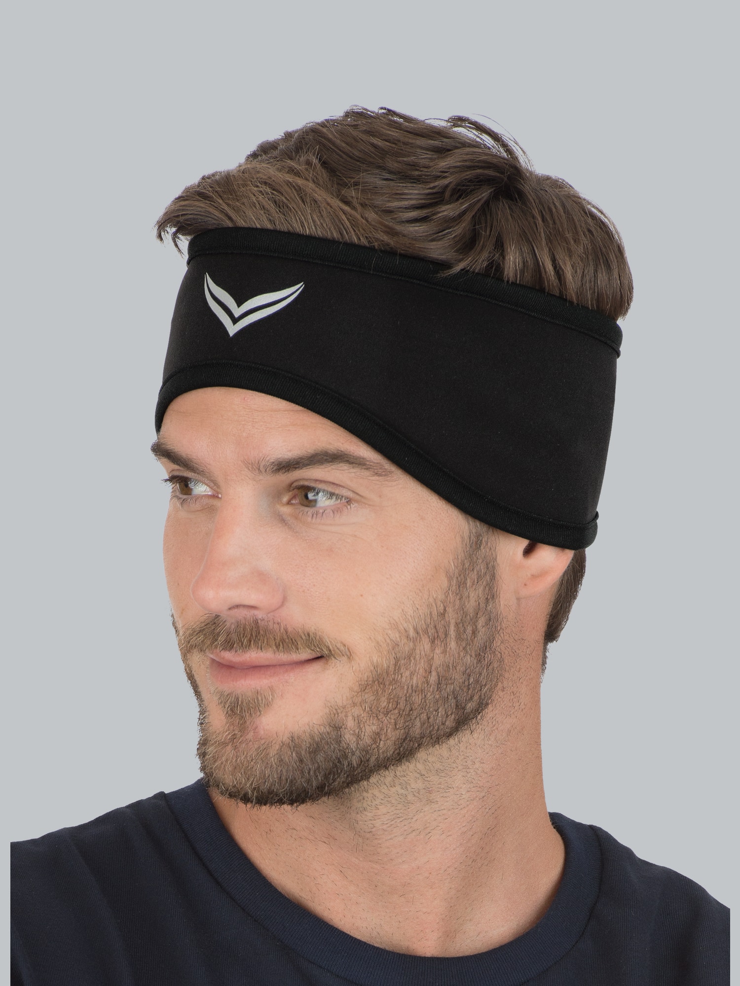 Softshell-Stirnband Schwarz