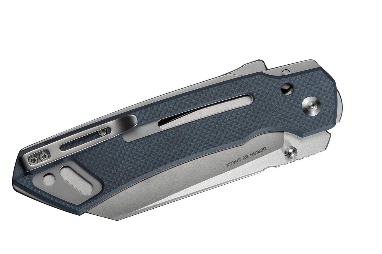 Civivi Buster FG C24052-2 Satin Nirto-V, Blue G10, zakmes, Snecx Tan design