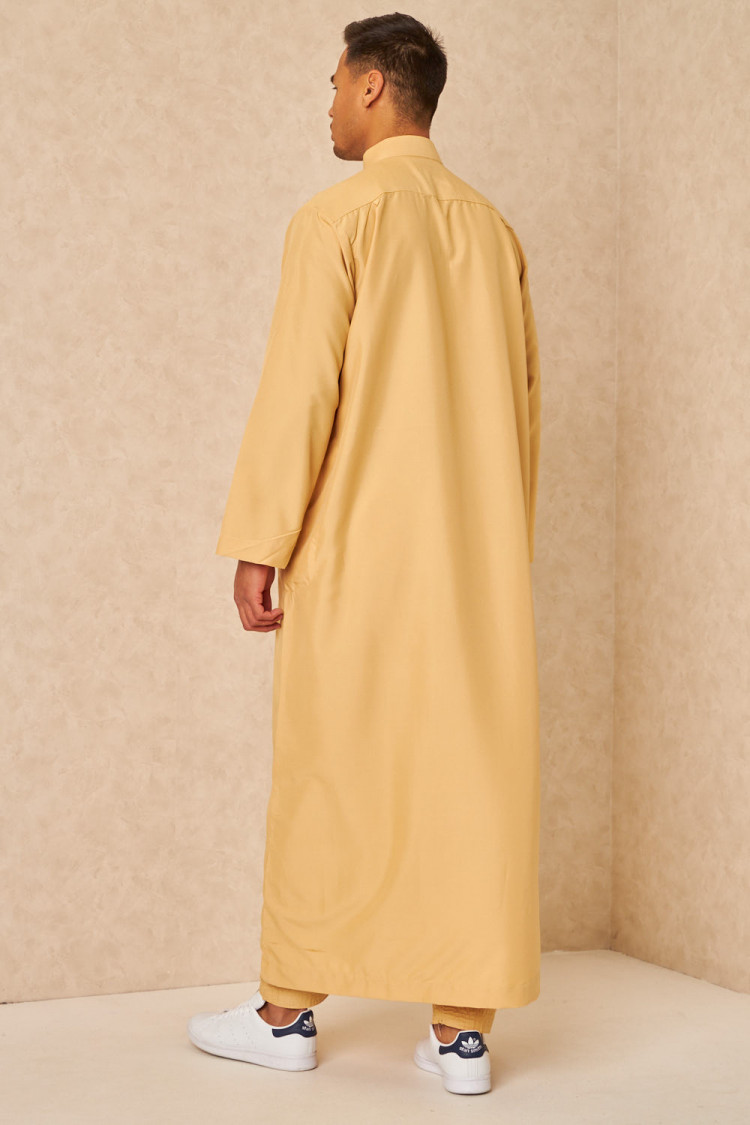 Ensemble 2 pièces qamis + pantalon beige clair
