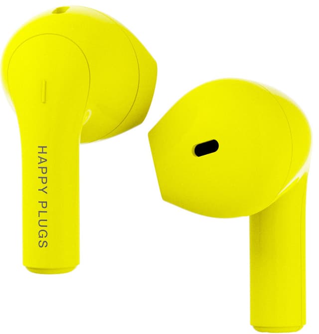 Happy Plugs Joy True Wireless in-ear høretelefoner (neon yellow)