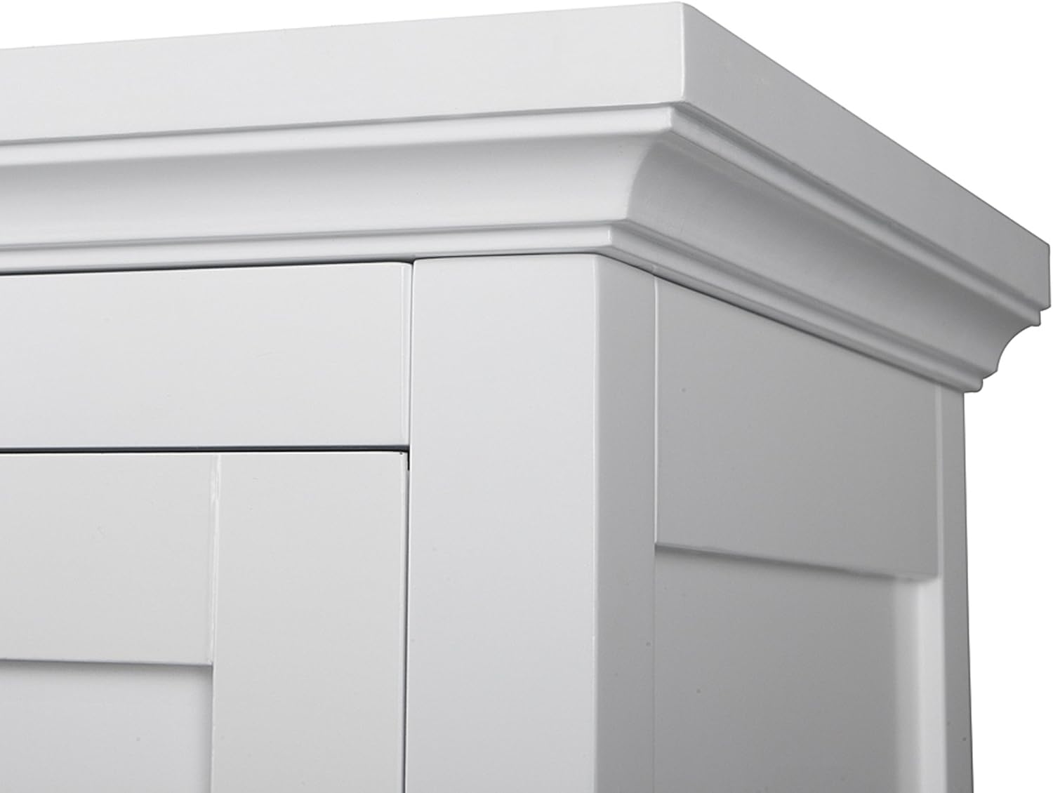 Elegant Home Fashions Badschrank Badmöbel Weiß Holzschrank Freistehende Badezimmer Teamson ELG-586