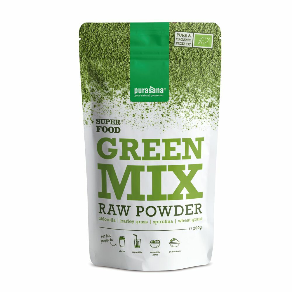 Purasana Green Mix Poeder Bio 200 gr
