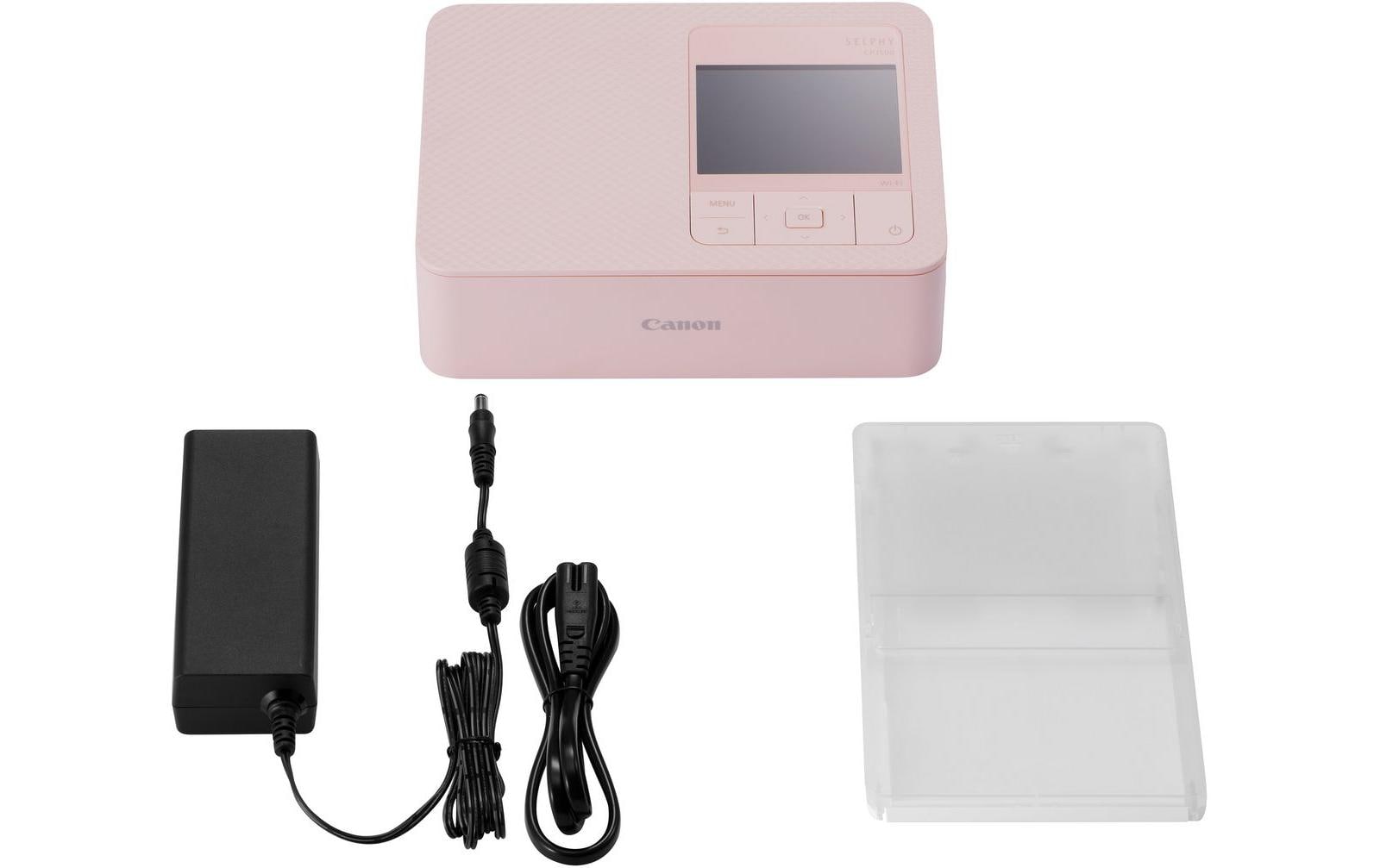 Fotodrucker Selphy CP1500 Rosa inkl. Papier und Tinte<br>Mobiler, WLAN-fähiger Fotodrucker
