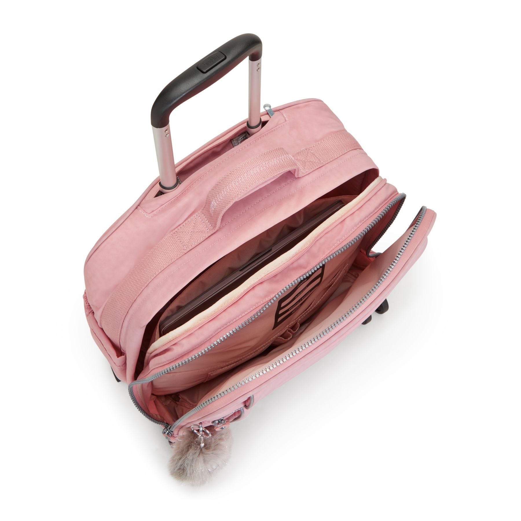 NEW STORIA Sac d'école à 4 roues pour enfants avec compartiment pour ordinateur - Bridal Rose