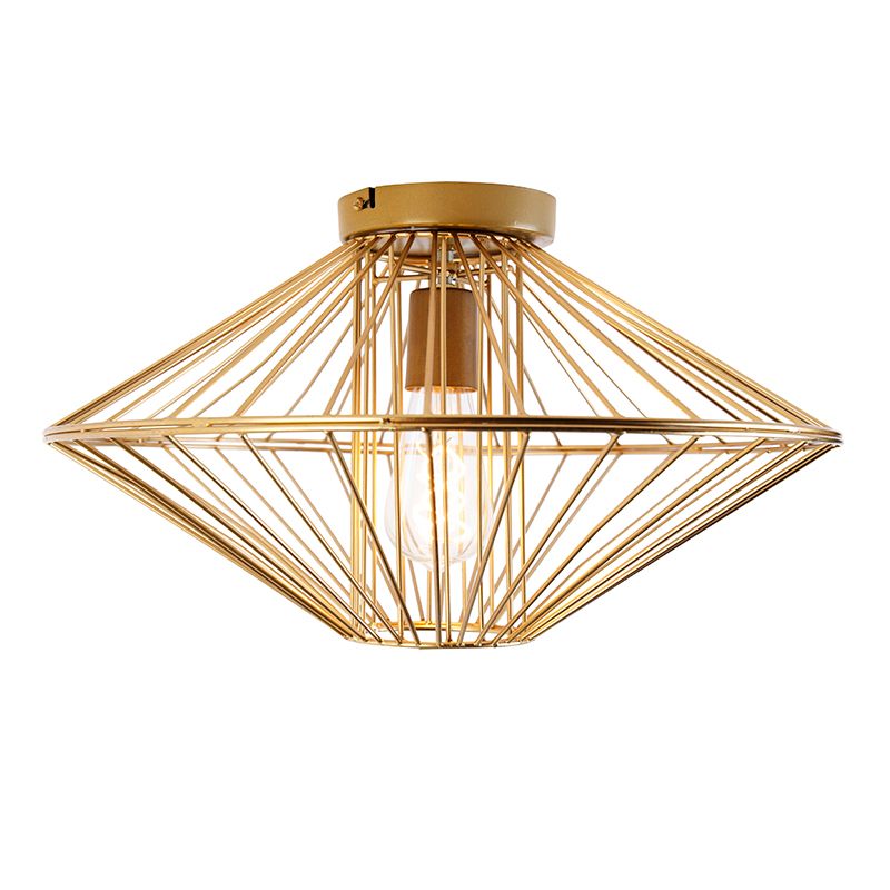 Design plafondlamp goud draad met lichteffect - Zahra