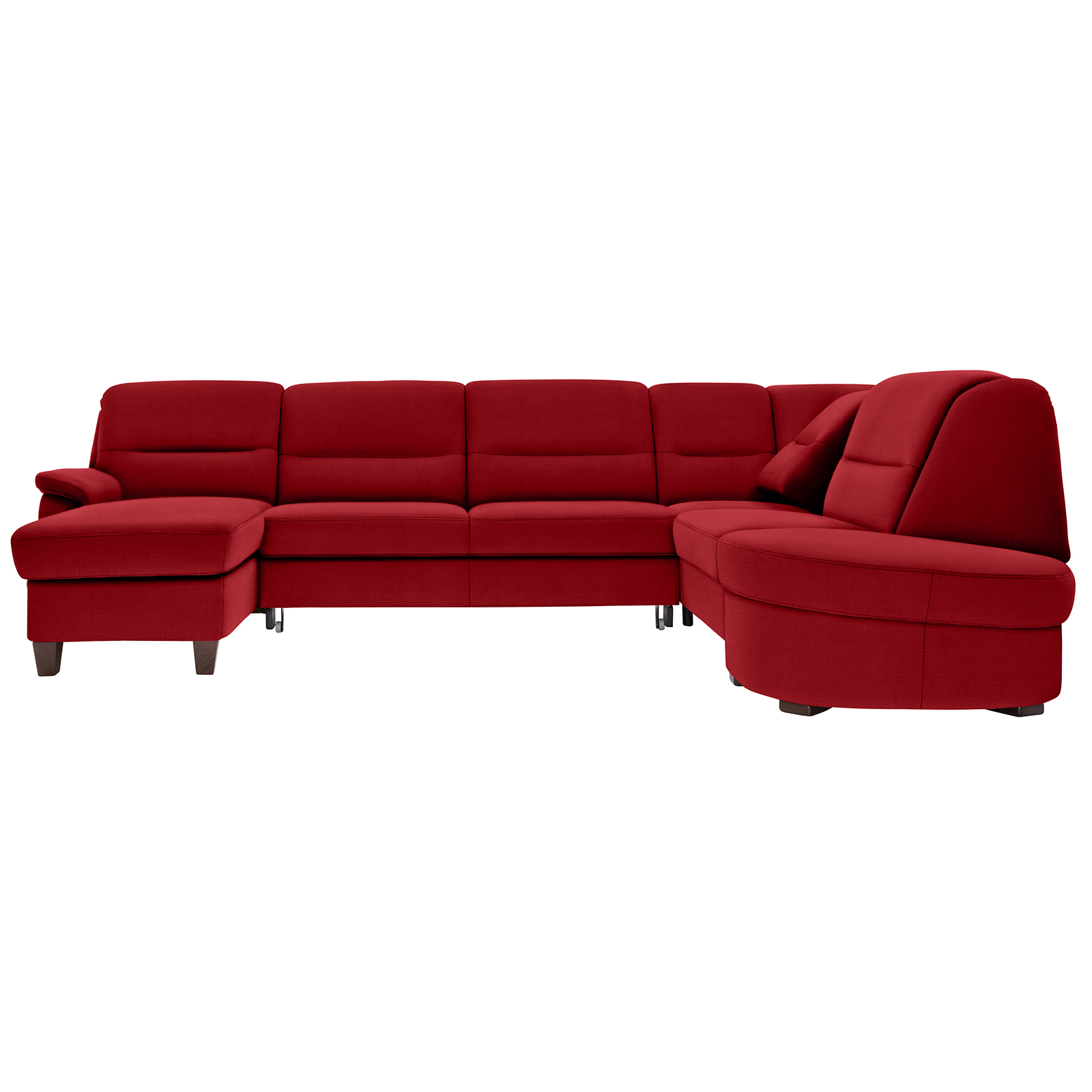polsterpower Wohnlandschaft - Miro bordeaux - Basismodell - links
