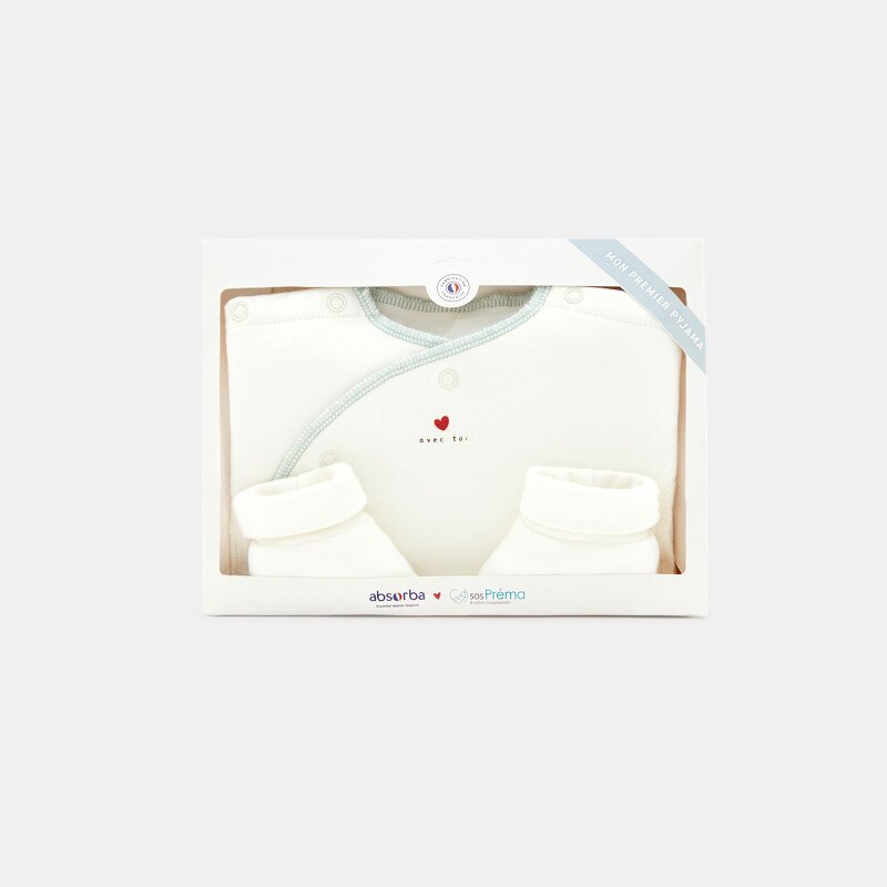 Pyjama prématuré bleu naissance Absorba Bleu