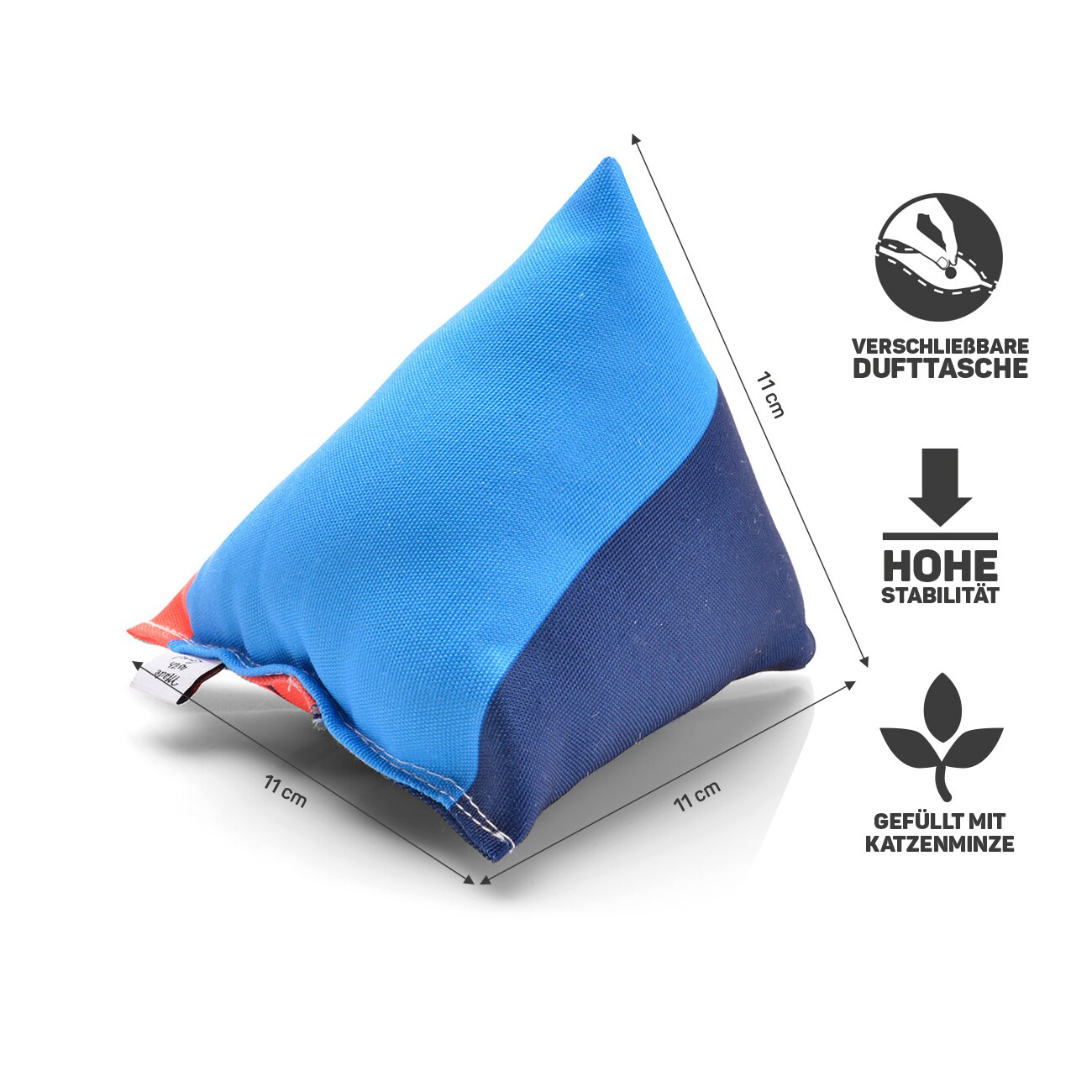 Canadian Cat Company Catnipspielzeug 6x Schmusepyramide Nordic 3-Color
