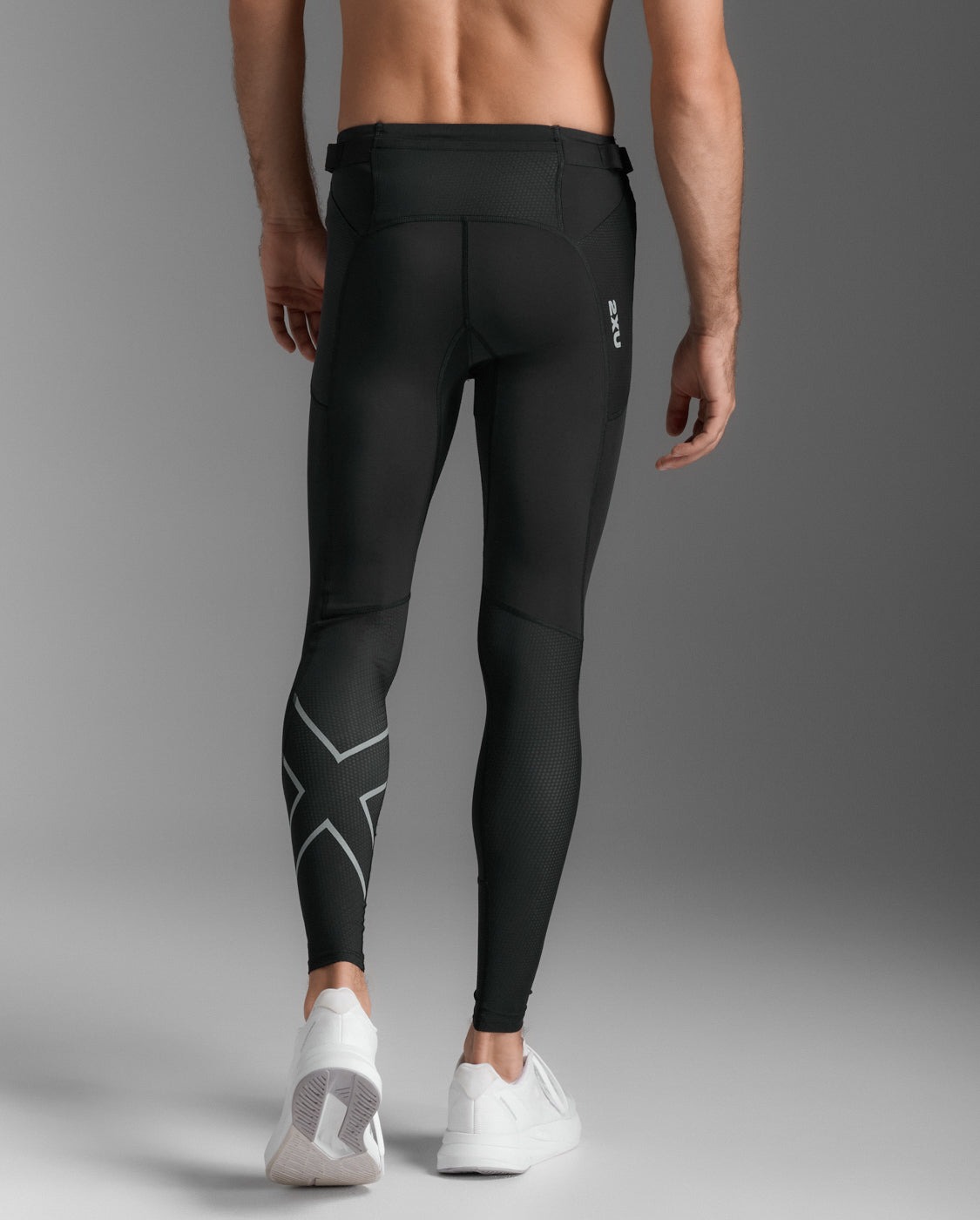 Aero Mesh Compression Tights Herre Black/Silver Reflective