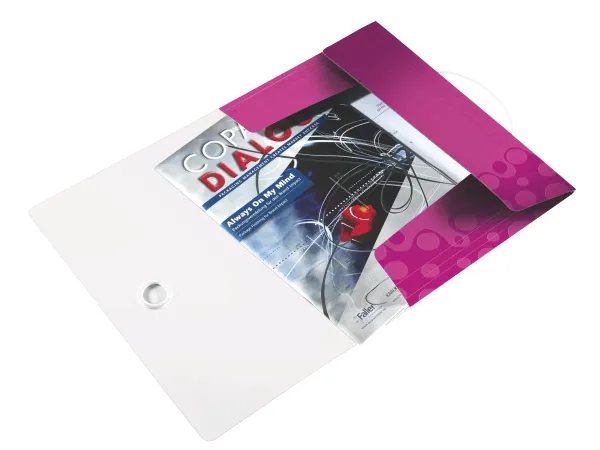 Leitz WOW - 3-folds mappe - rygbredde: 15 mm - for A4 (210 x 297 mm) - kapacitet: 150 ark - metallisk pink