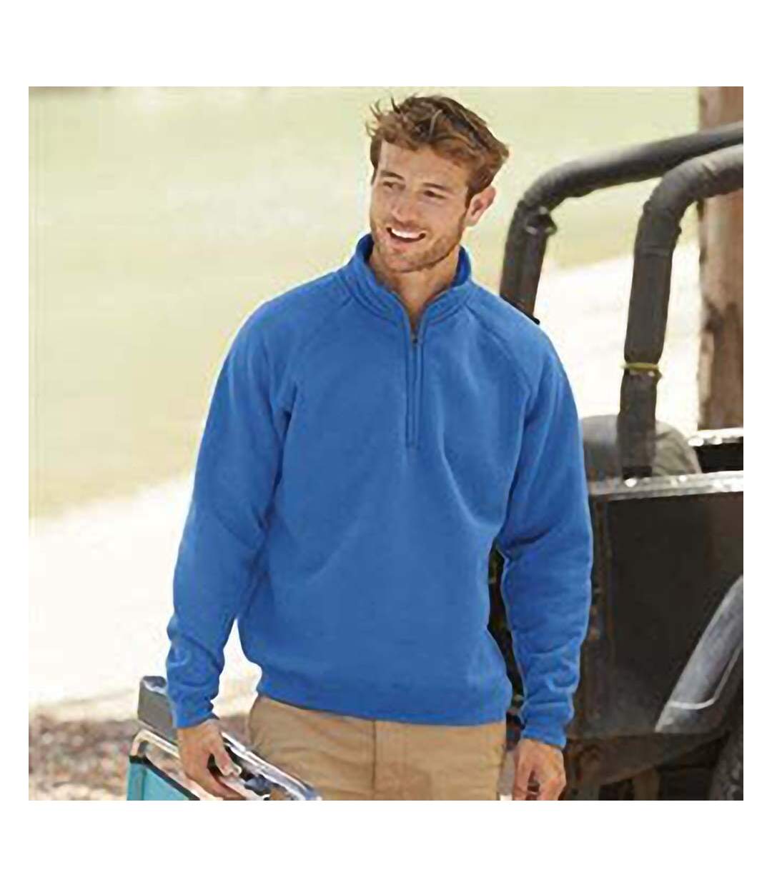 Fruit Of The Loom - Sweatshirt à fermeture zippée 1 quart - Homme (Bleu roi) - UTRW3166