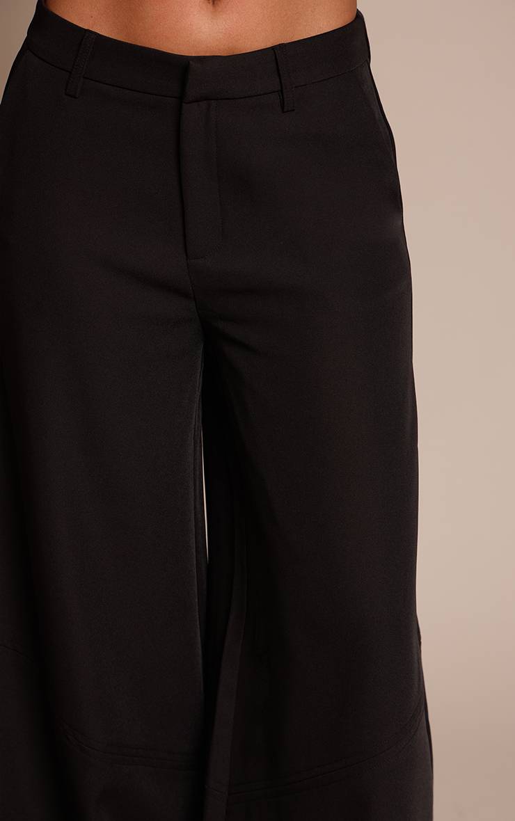 Noir Pantalon Ballon Tissé À Détails De Coutures