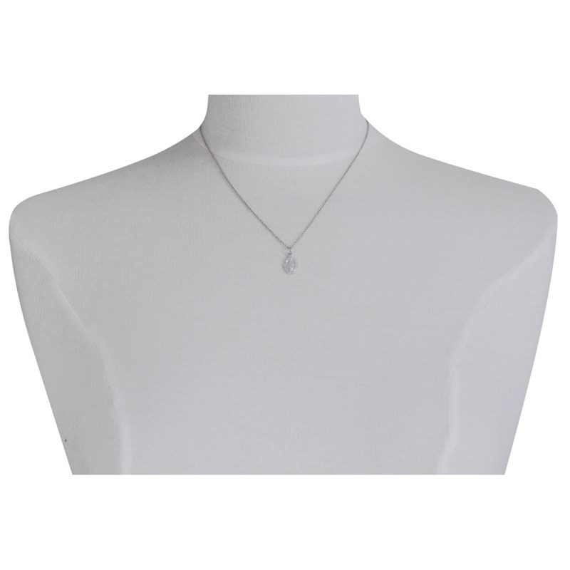 Pendentif Argent Petite Médaille Ovale Vierge Miraculeuse