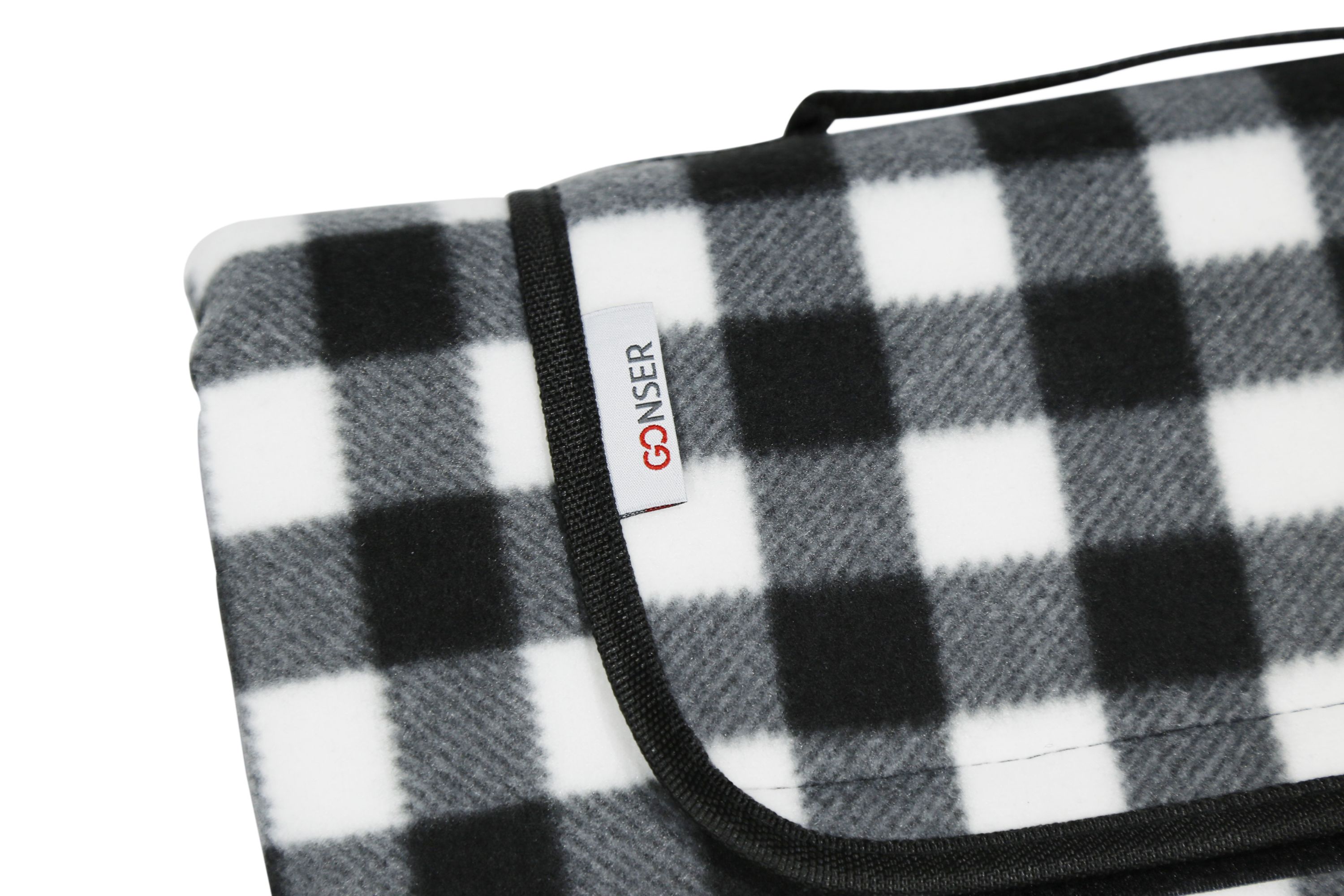 Picknickdecke 200 x 145 cm schwarz/weiss