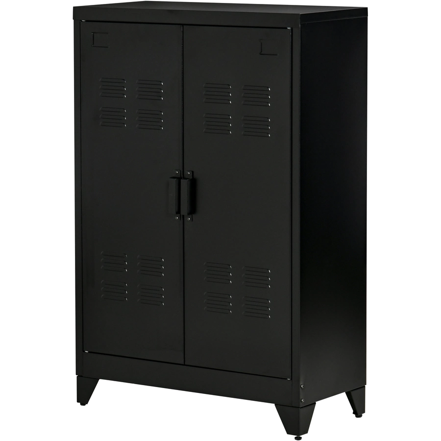 HOMCOM Schrank mit industriellem Design schwarz
