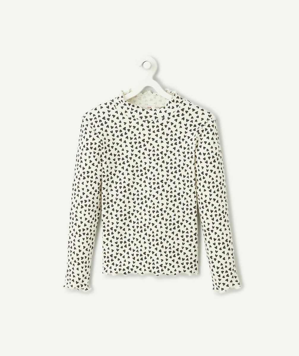 TAPE A L'OEIL<br>Camiseta com gola alta e acabamento em festão