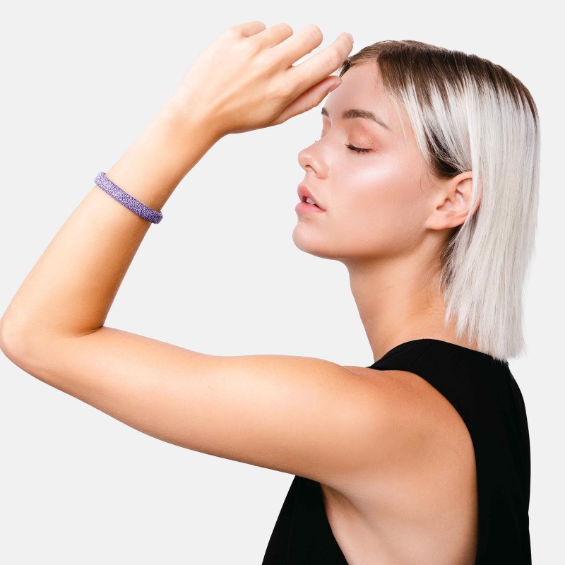 Bracelet Galuchat violet 10