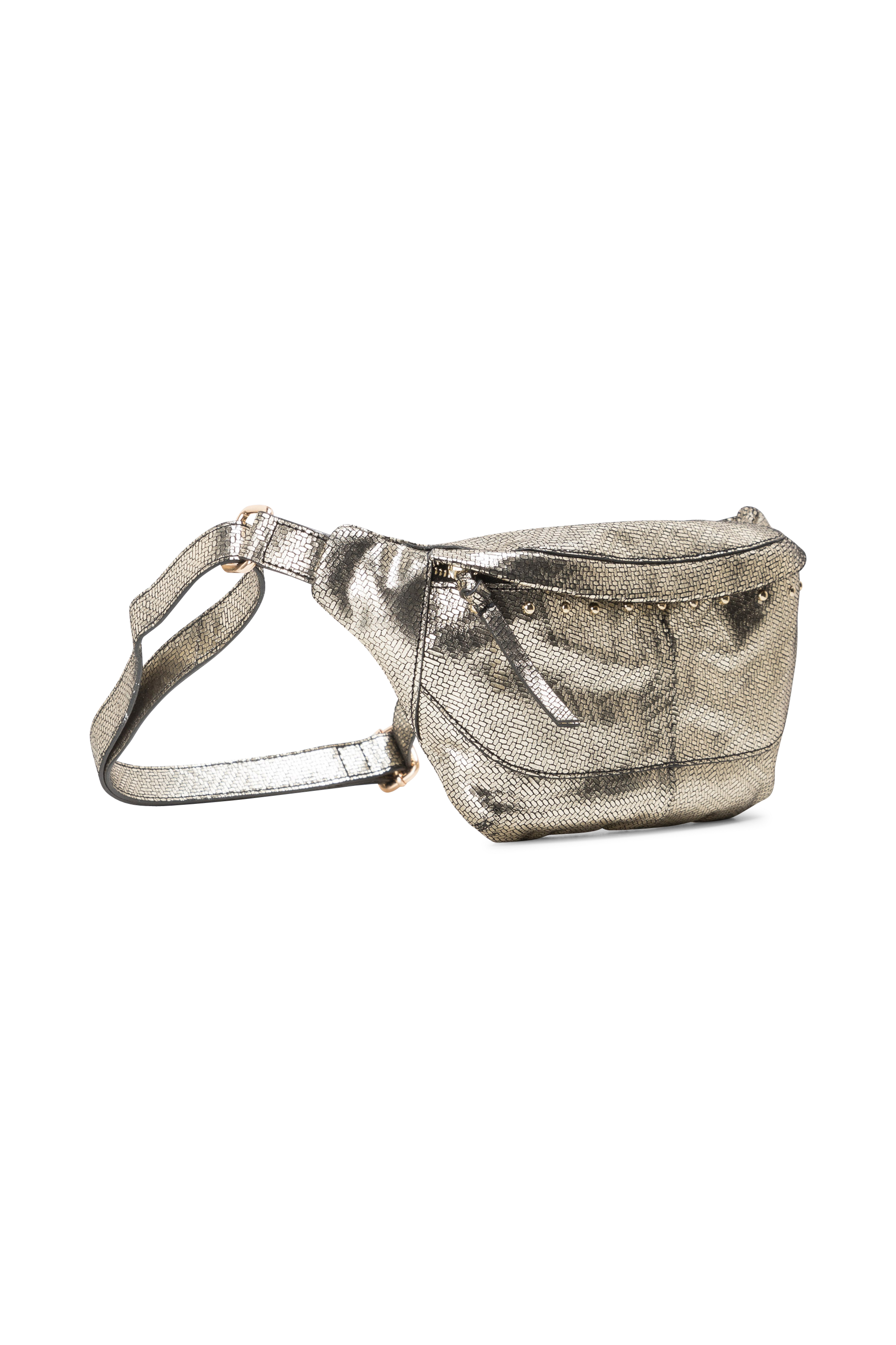 PIECES Sacoche PCDAINO LEATHER BUMBAG FC Doré