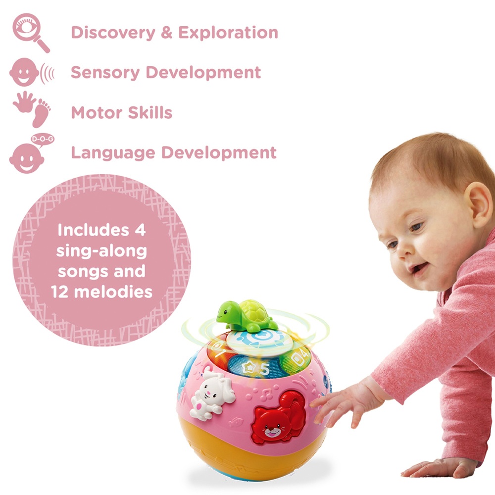 VTech Krabbel- und Lernball mit leuchtenden Lichtern, Pink