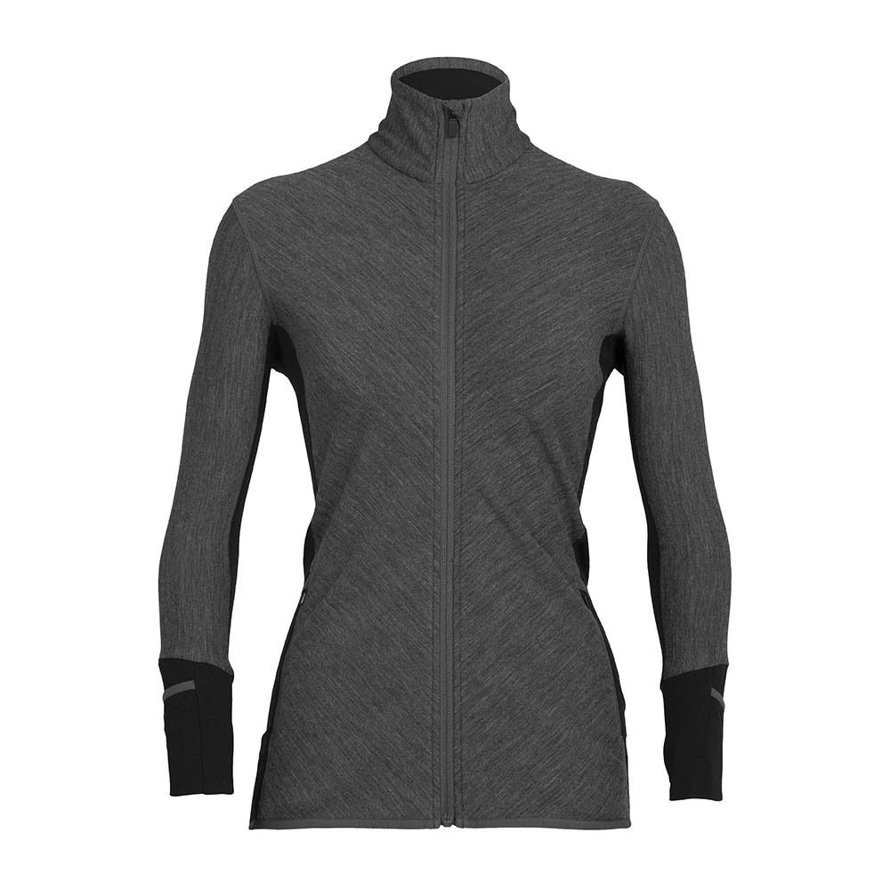 Icebreaker DESCENDER MERINO - Veste Femme jet hthr/black