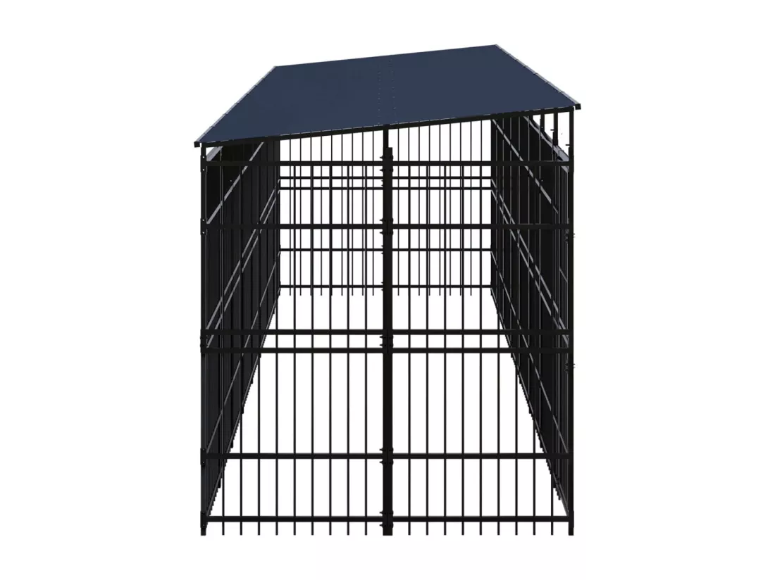 Chenil cage enclos pac noire 768 x 192 x 200 cm 02_0041743