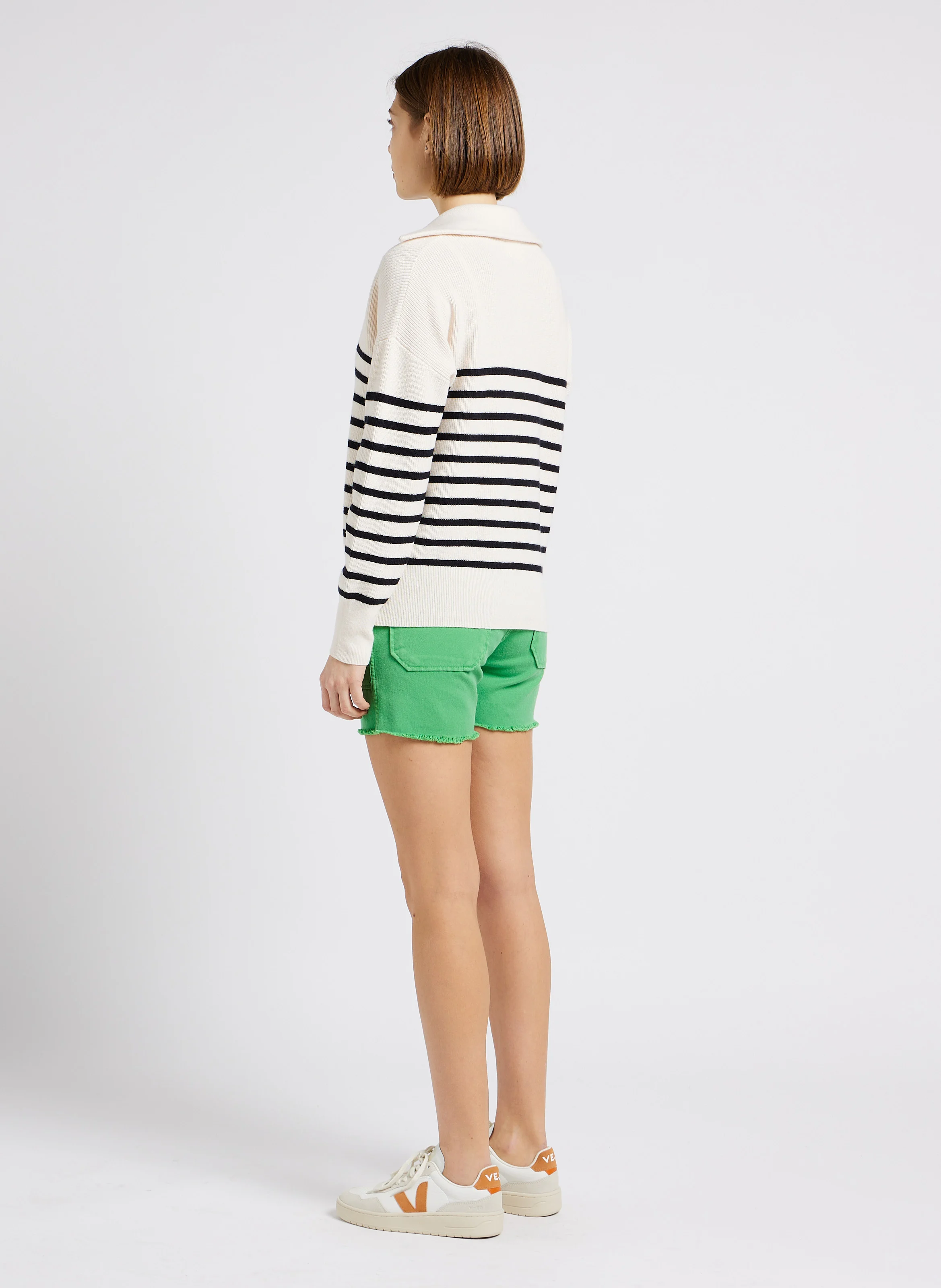 V-90 - Baskets basses en cuir| Multicolore