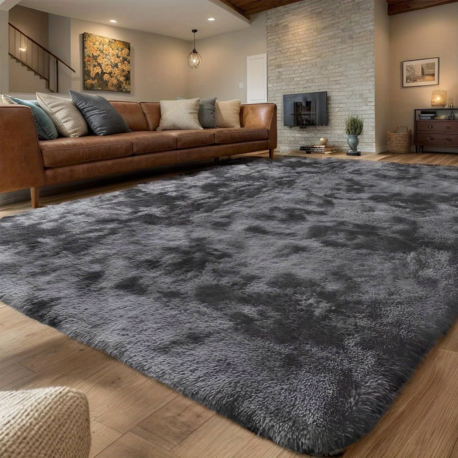 Teppich wohnzimmer, Wohnung einrichten, Luxuriöse Plüsch-Bereichsmatte