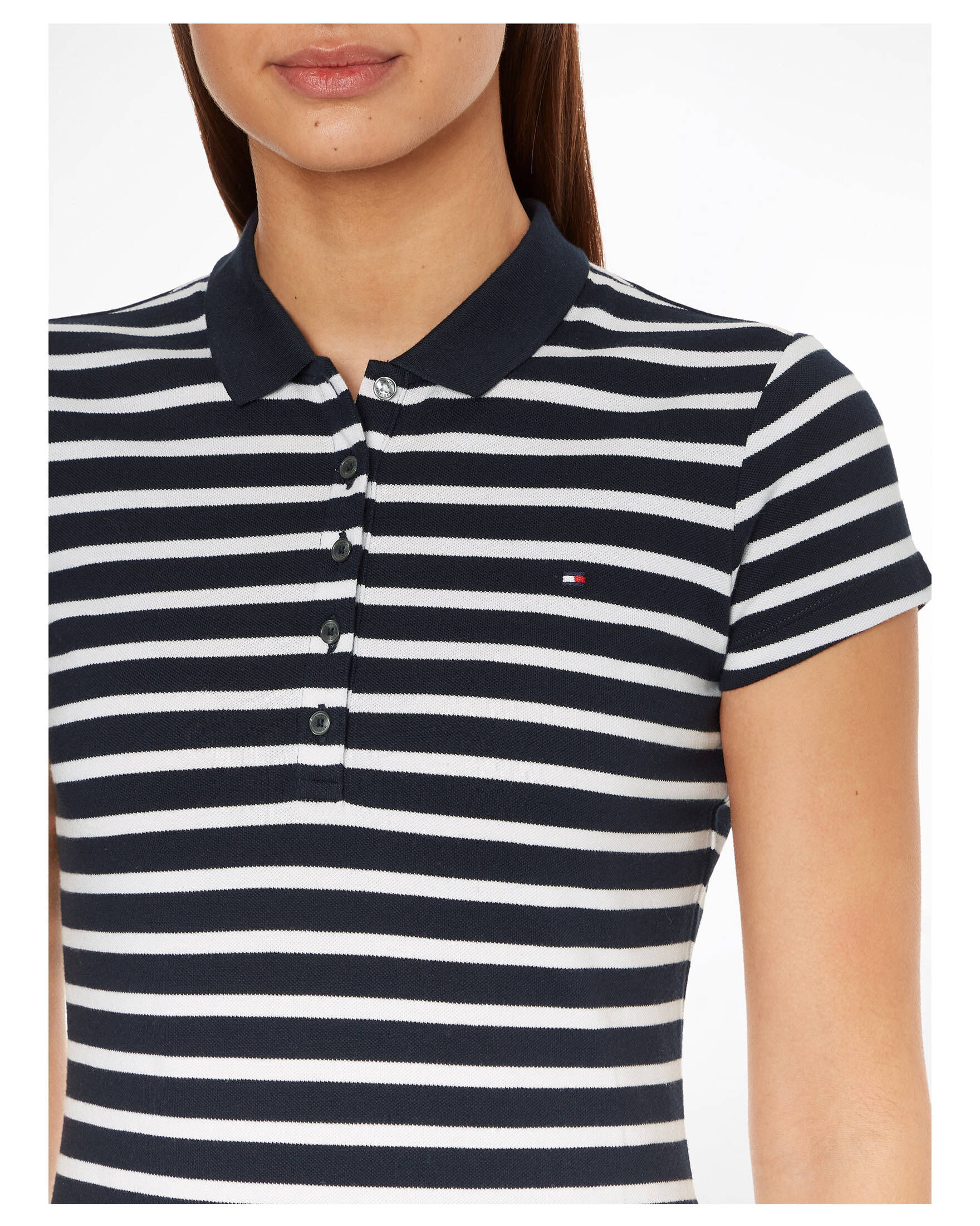 Tommy Hilfiger| Damen Polokleid Kurzarm Slim Fit