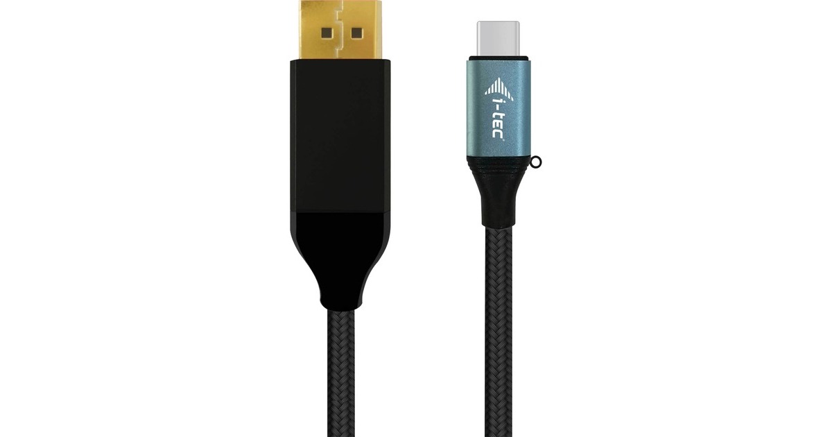i-tecUSB-C > DisplayPort C adapter  (Zwart, 2 meter, 4K 60 Hz)