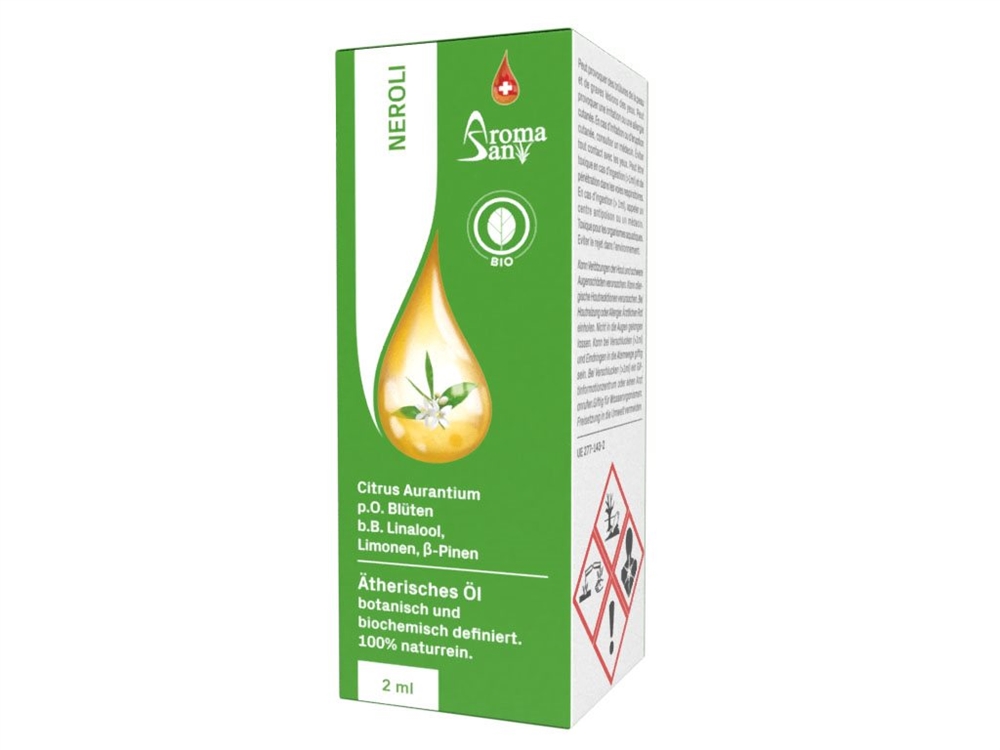 Aromasan Bitterorange Neroli bigarade Äth/Öl Bio in Schachtel 2 ml