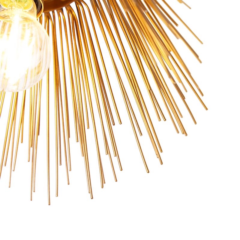 Art Deco plafondlamp goud met lichteffect - Broom
