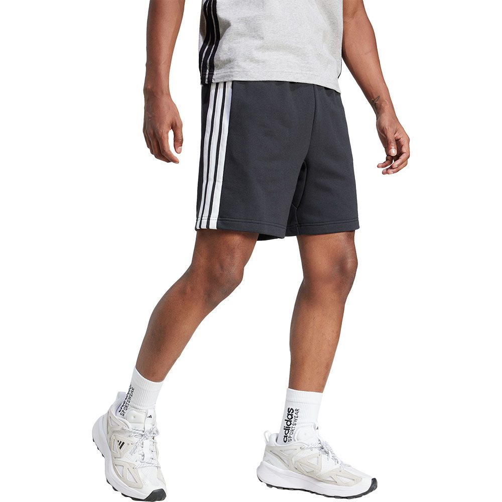 adidas Essentials 3-Streifen French Terry Shorts Herren schwarz