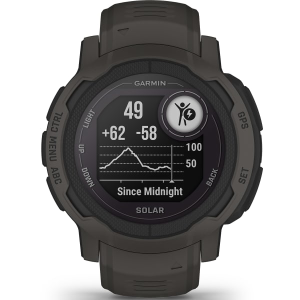 SFS195_Cardio et GPS GARMIN INSTINCT 2 SOLAR GRAPHITE