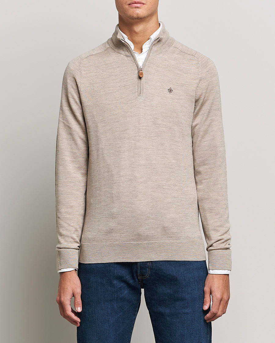 Morris John Merino Half Zip Khaki