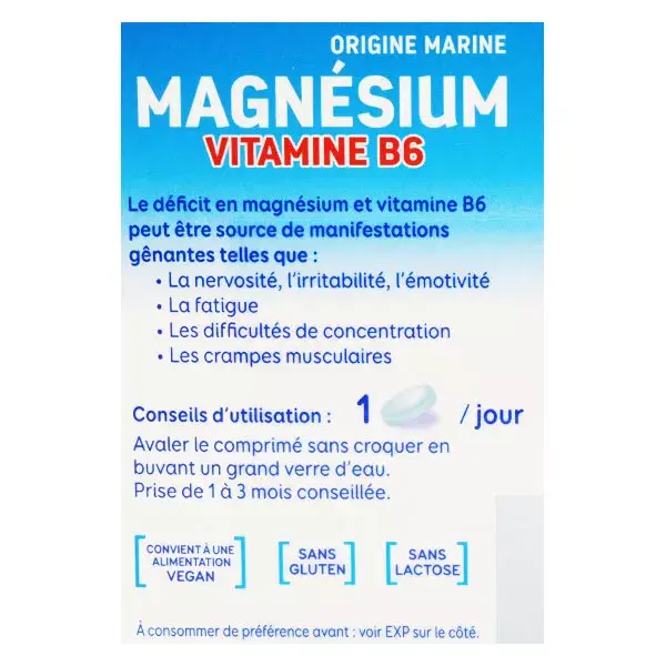 Alvityl Magnésium Vitamine B6 Libération prolongée dès 12 ans 2x45 comprimés