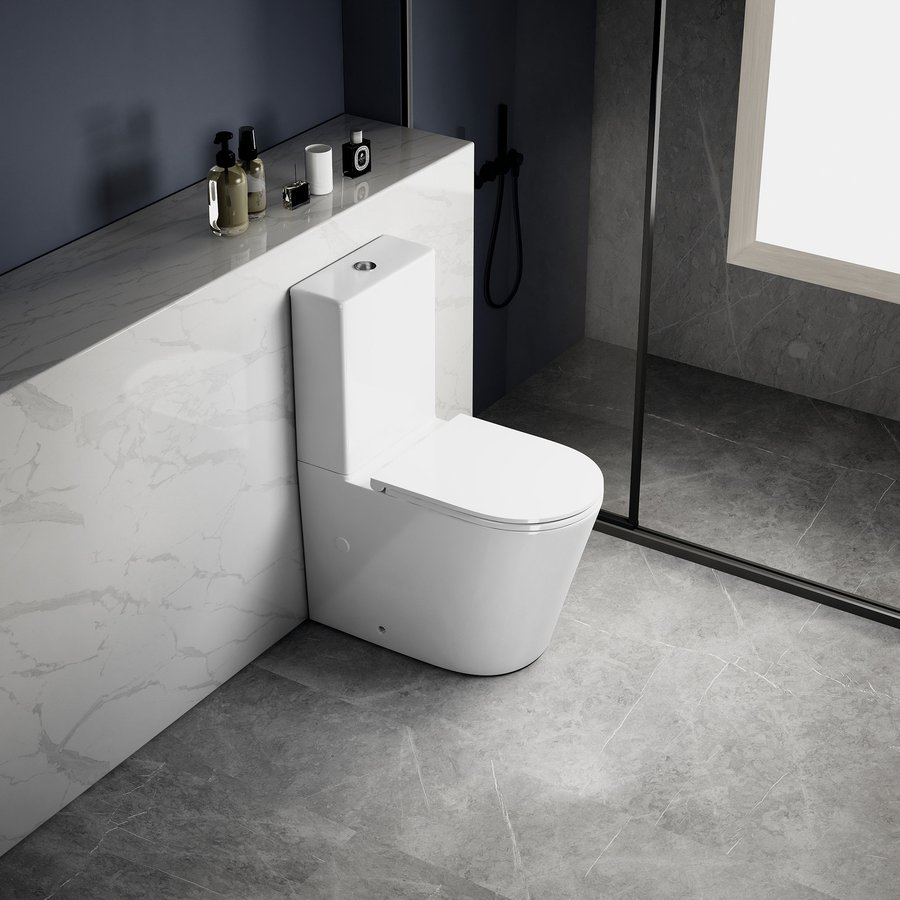 Sapho Avis staand toilet randloos met vortex spoeling en softclose zitting wit glans