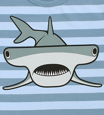 ANIMAL T-Shirt - DyrGrowl - Porzellan/Baby Blue Hammerhai