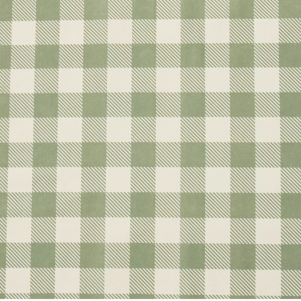 Nappe rectangulaire coton enduit (150 x 250 cm) Vichy Vert sauge