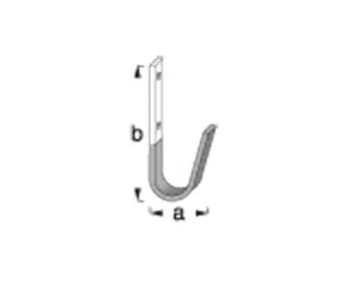 Alfer Unihaken rubberized T 35 x H 82 mm, gegalvaniseerd staal