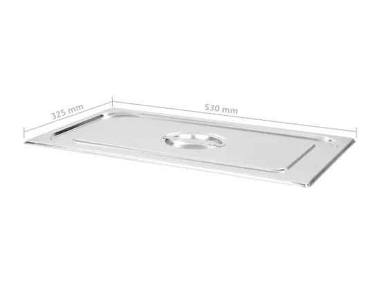 Prolenta Premium - Couvercles de plateau 2 pcs GN 1/1 Acier inoxydable
