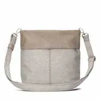 ZWEI Umhängetasche Beige Textil