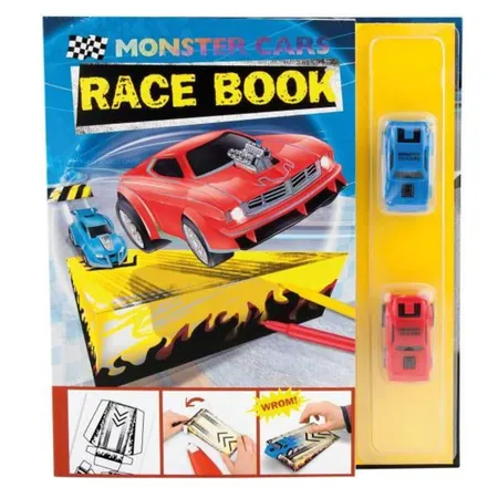 Depesche Race Book Monster Cars mit 2 Rennautos, sortiert