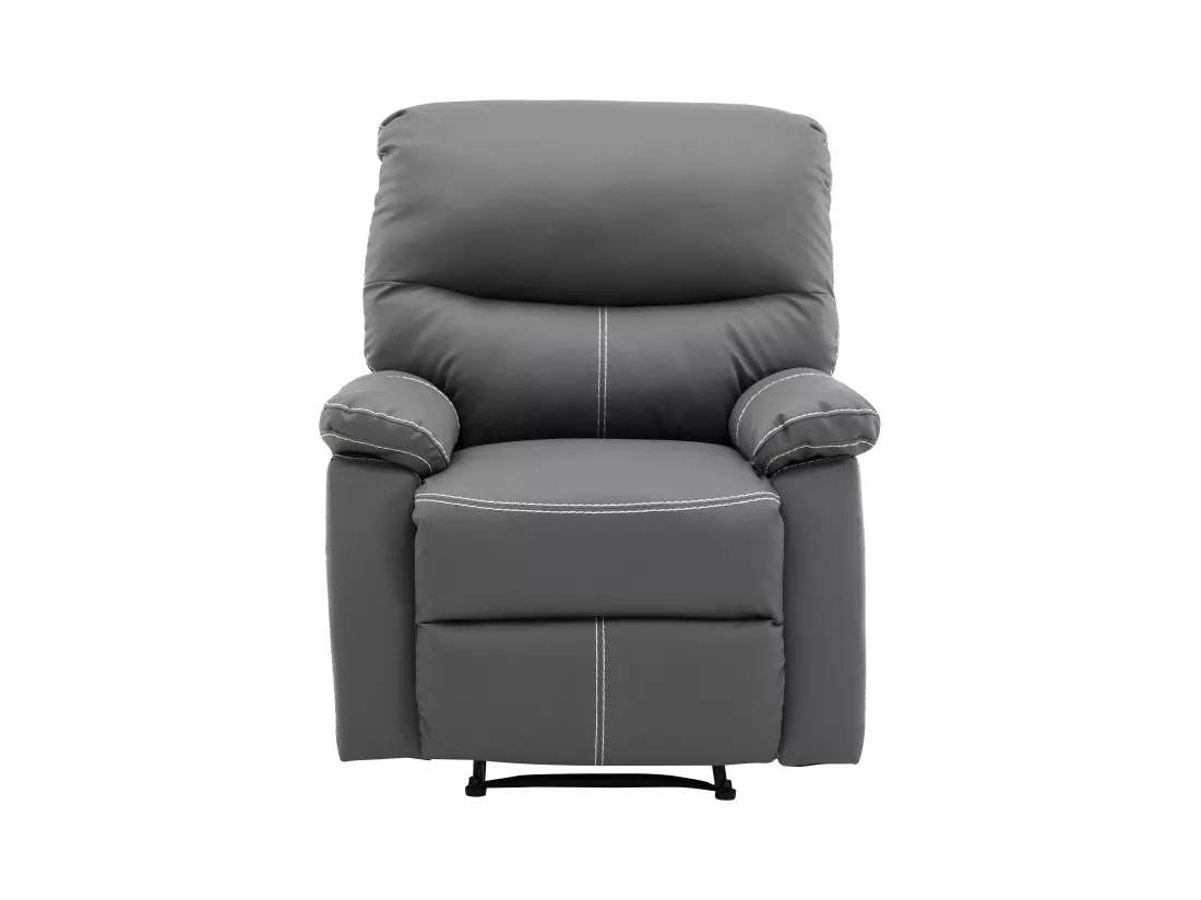 Fauteuil relax en simili gris CANBY
