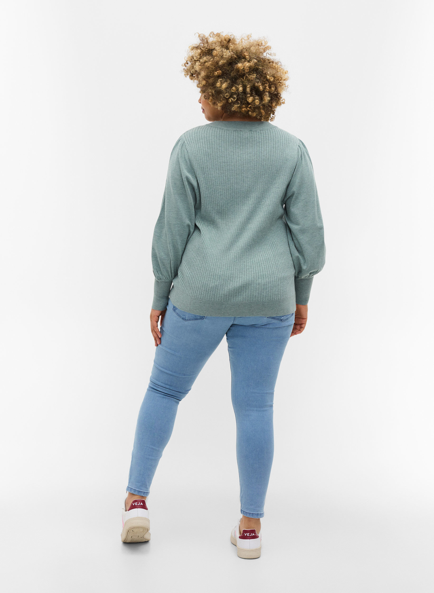 Cropped Amy jeans med lynlås