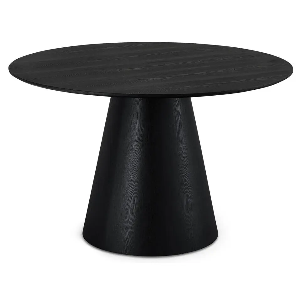 EetkamertafelRond ø120cm - Zwart Eikenhout