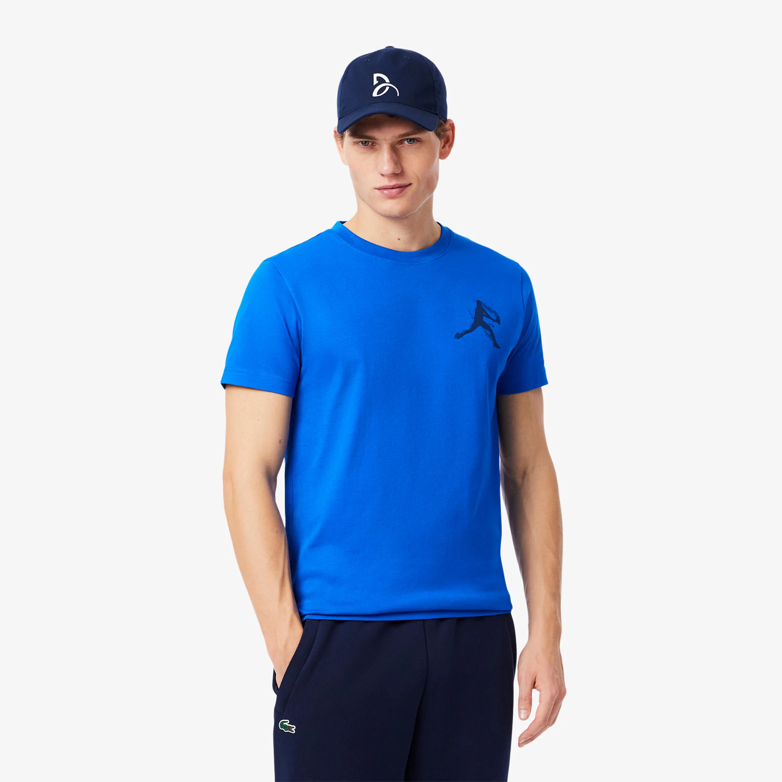 Lacoste Djokovic T-shirt Hommes - Bleu , Bleu Foncé