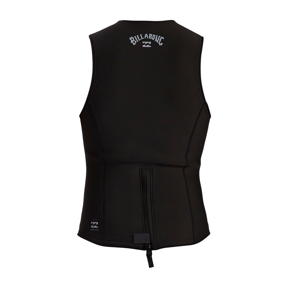 Billabong ABSOLUTE VESTE BACK ZIP - Top néoprène 2mm Homme black