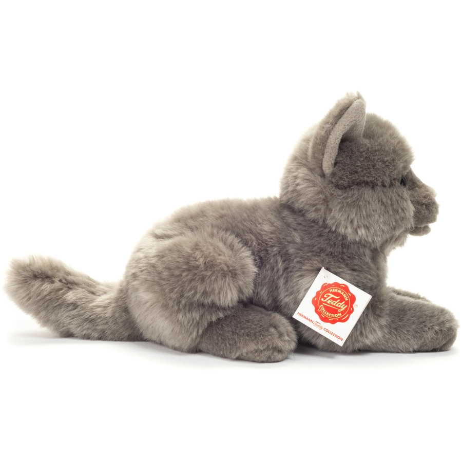 Teddy HERMANN® Kartäuser Katze liegend, 20 cm